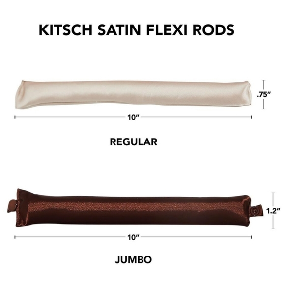 Kitsch Rosewood Jumbo Satin Flexi Rods 4pc Set - Picture 6 of 10